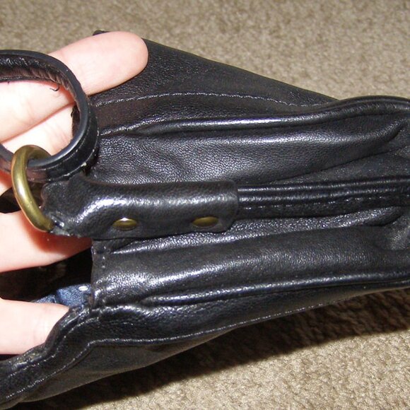FOSSIL black leather Crossbody bag NO STRAP - Picture 10 of 12